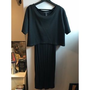 F21 Cropped Top Bodycon Midi Dress